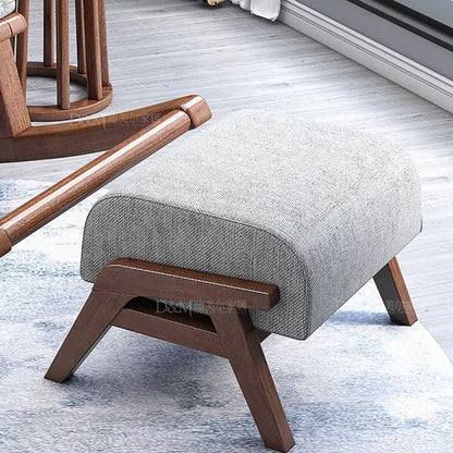 huabu Rocking chair + footstool (DMRHB-2)   Leisure lounge chair, footstool combination, light luxury walnut lunch lounge chair combination