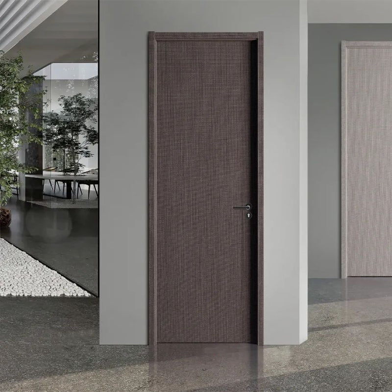 hongfeng Simple zero degree series   Wooden door  Steel and Wood Door Set Door Fashionable Light Luxury Carbon Crystal Wood Door Minimalist Household Door