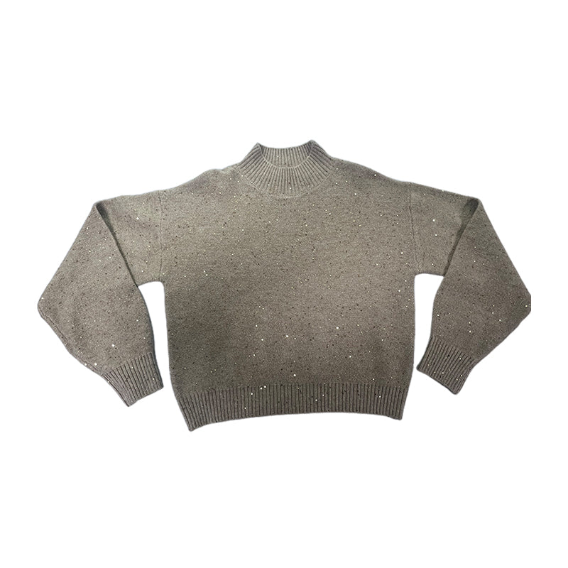 Sanyu Women's Beaded Yarn Round Neck Pullover Round Neck Slimming High-Quality Texture Elegant  1000 Pieces