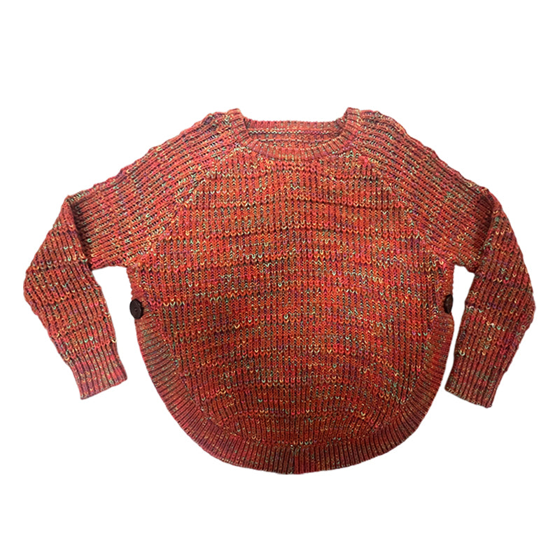 Sanyu Women's Ombre Round Neck Pullover Simple Versatile Lazy Style Base Layer 1200 Pieces