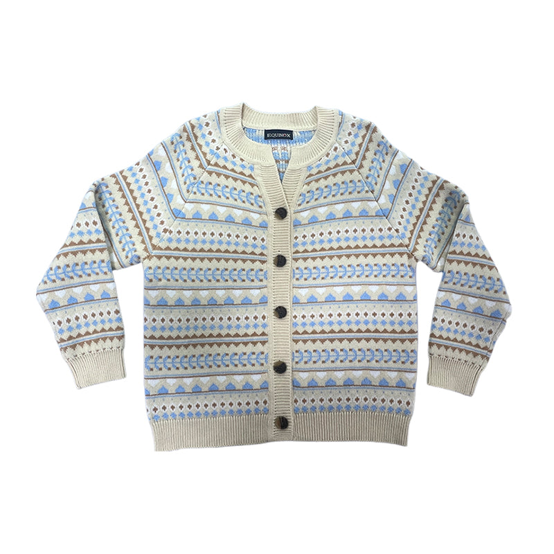 Sanyu Women's Sesame Dot Jacquard Button Cardigan Round Neck Long Sleeve Cardigan Retro Knit Sweater Top 1000 Pieces