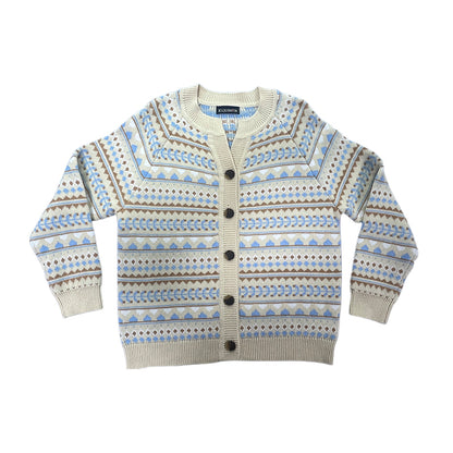 Sanyu Women's Sesame Dot Jacquard Button Cardigan Round Neck Long Sleeve Cardigan Retro Knit Sweater Top 1000 Pieces