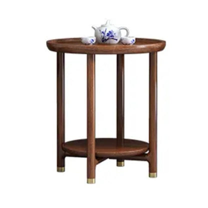 huabu Rocking chair + footstool + rock wooden round table (DMRHB-4)  New Chinese style solid wood small round table recliner combination New Chinese style small coffee table recliner combination
