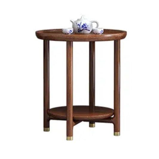 huabu Rocking chair + footstool + wooden round table (DMRHB-3)    New Chinese style solid wood small round table recliner combination New Chinese style small coffee table recliner combination
