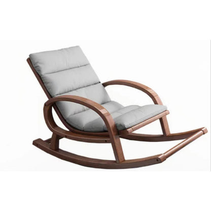 huabu Rocking chair + footstool (DMRHB-2)   Leisure lounge chair, footstool combination, light luxury walnut lunch lounge chair combination