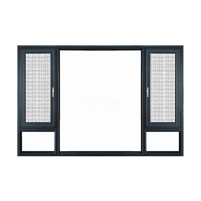 Ruisheng Broken bridge aluminum heat insulation casement window(Please consult customer service for pricing)  Floor-to-ceiling windows Sun protection and heat insulation Anti-theft integrated window