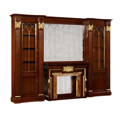 yazhen 2210-B019 Fireplace Decorative Bookcase  Solid wood display cabinet lockers