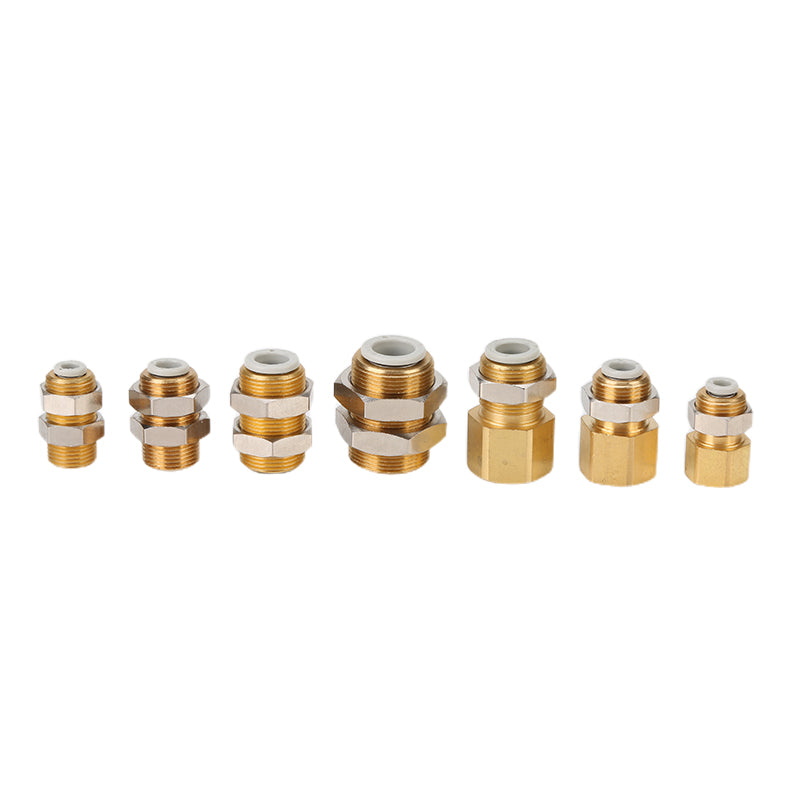 youboli Panel mount female thread  High pressure non-trip bulkhead straight gas connector