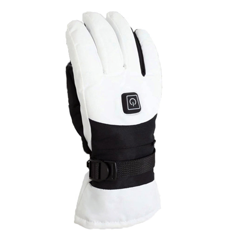 taiqi Black and white women's heated gloves  Charging and heating gloves, keeping warm, lithium battery heating gloves, women's plush gloves