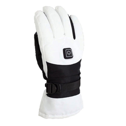 taiqi Black and white women's heated gloves  Charging and heating gloves, keeping warm, lithium battery heating gloves, women's plush gloves