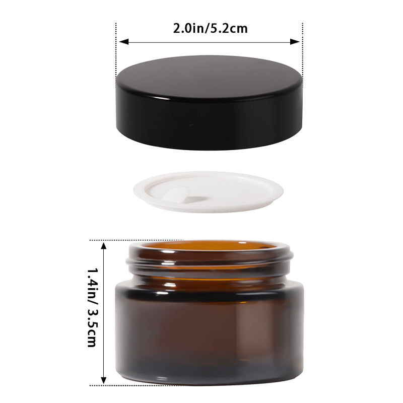 Jinpingguo 30ml Tea Cream Black Lid Refill Box Travel with Lid Transparent Portable 40 pieces per case