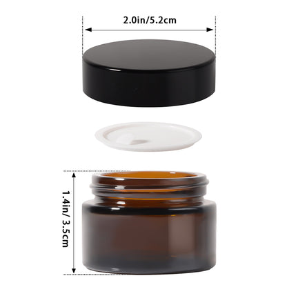 Jinpingguo 30ml Tea Cream Black Lid Refill Box Travel with Lid Transparent Portable 40 pieces per case