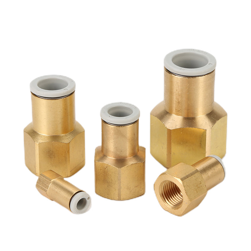 youboli Female straight-threaded    SMC type internal thread gas pipe through quick connection