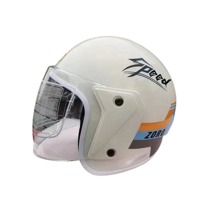 xingguang National standard certification electric car helmet men and women four seasons universal half helmet winter battery car warm helmet male   High Definition Anti-fog Lens