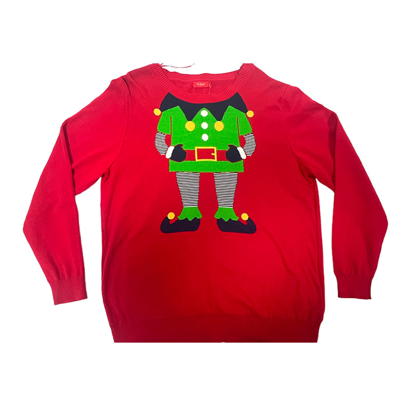 Sanyu Women's Christmas Jacquard Pullover Knit Sweater Fashion Slimming Long Sleeve 1000 Pieces