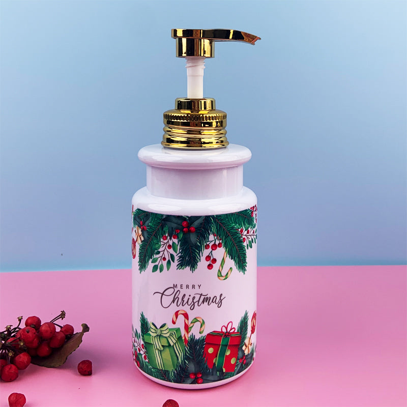 zhengxing PET bottle () 500ml/150.3*76   American Light Luxury Ceramic Hand Wash Bottle Press Empty Bottle INS Flower Ceramic Shower Gel Packaging