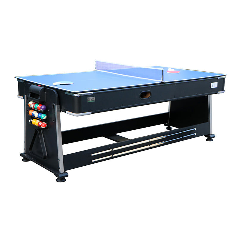 guanqiu 7' 4-in-1 Multi-Purpose Pool Table: Pool Table/Air Ball Table/Ping Pong Table/Table Top (P471D01)