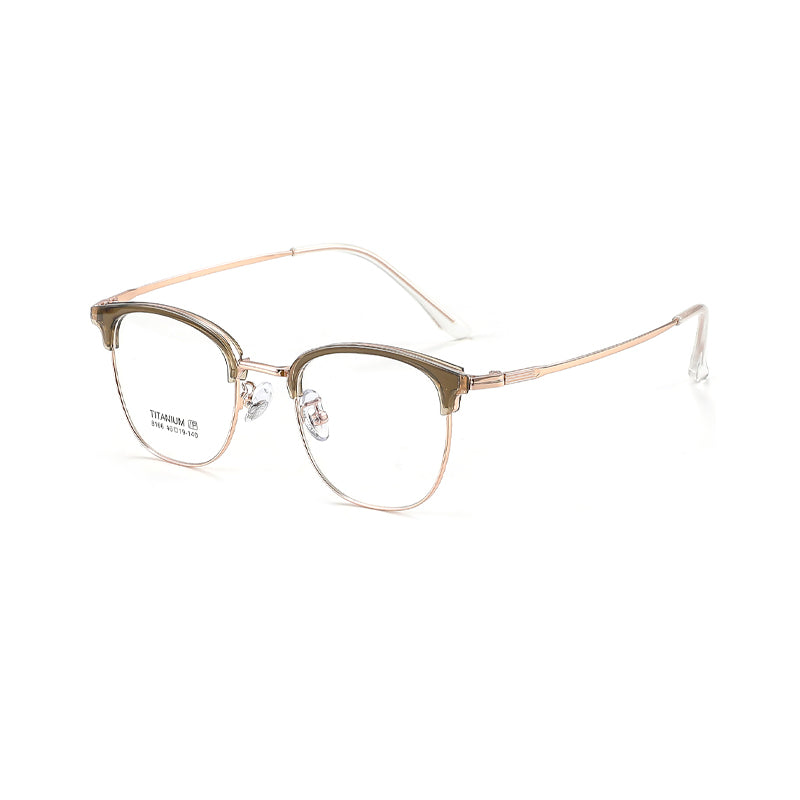 zhengbo Eyeglasses TR Metal Eyebrow 8166 Fashion simple small round frame