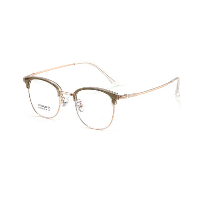 zhengbo Eyeglasses TR Metal Eyebrow 8166 Fashion simple small round frame