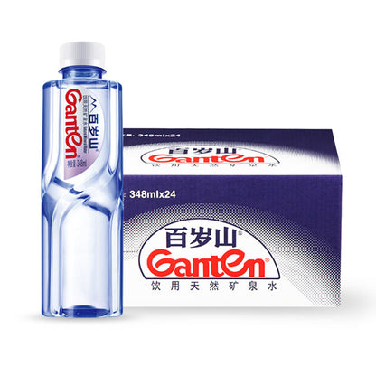 yongxiao Baisuishan Natural Mineral Water 348ml*24  Drinking water containing metasilicic acid natural healthy small bottles of drinking water