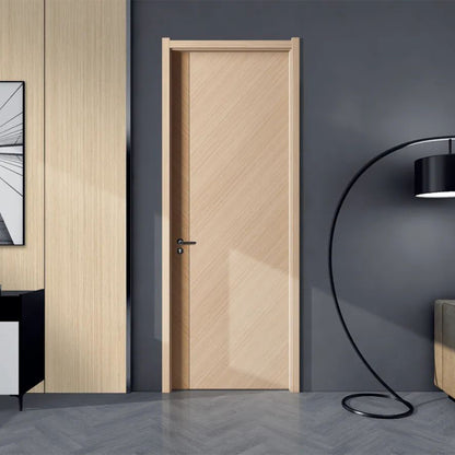 hongfeng Simple zero degree series   Wooden door  Steel and Wood Door Set Door Fashionable Light Luxury Carbon Crystal Wood Door Minimalist Household Door