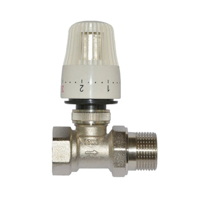 shuangan Straight radiator thermostatic control valve DN15/DN20/DN25/DN32  Heating manifold Automatic temperature control head heater