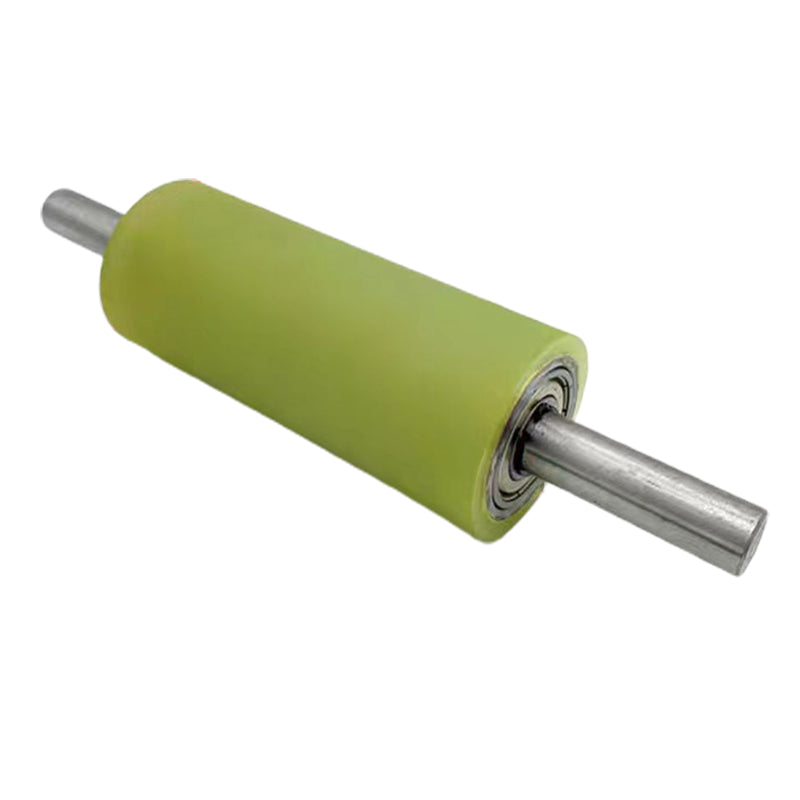 xindong pu rubber pulley(Please consult customer service for pricing)  Polyurethane coated rubber wheel double bearing non-powered roller
