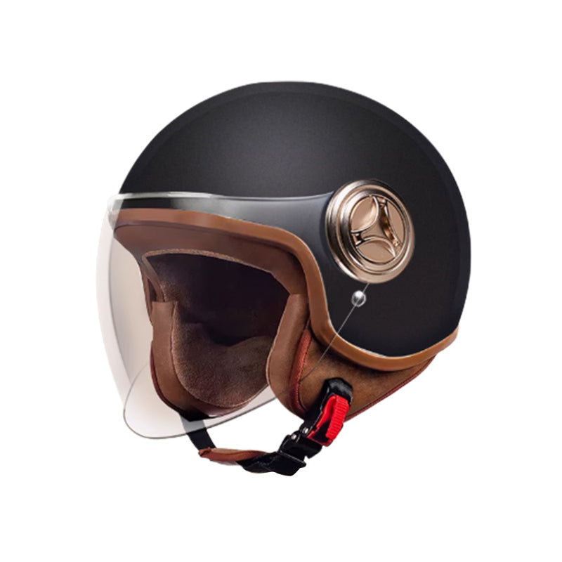 xingguang 3C certification electric car helmet men and women four seasons battery motorcycle helmet retro helmet winter warm half helmet