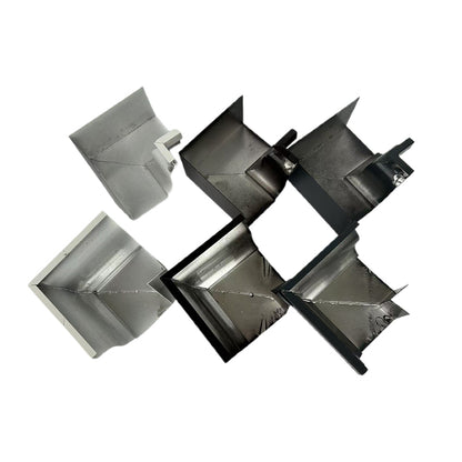 shunshui Inside and outside corners of the water trough, elbow of the water trough, small corner covers for the gutter. The corner covers are used for sealing and waterproofing of the roof drainage system(Please consult customer service for pricing)