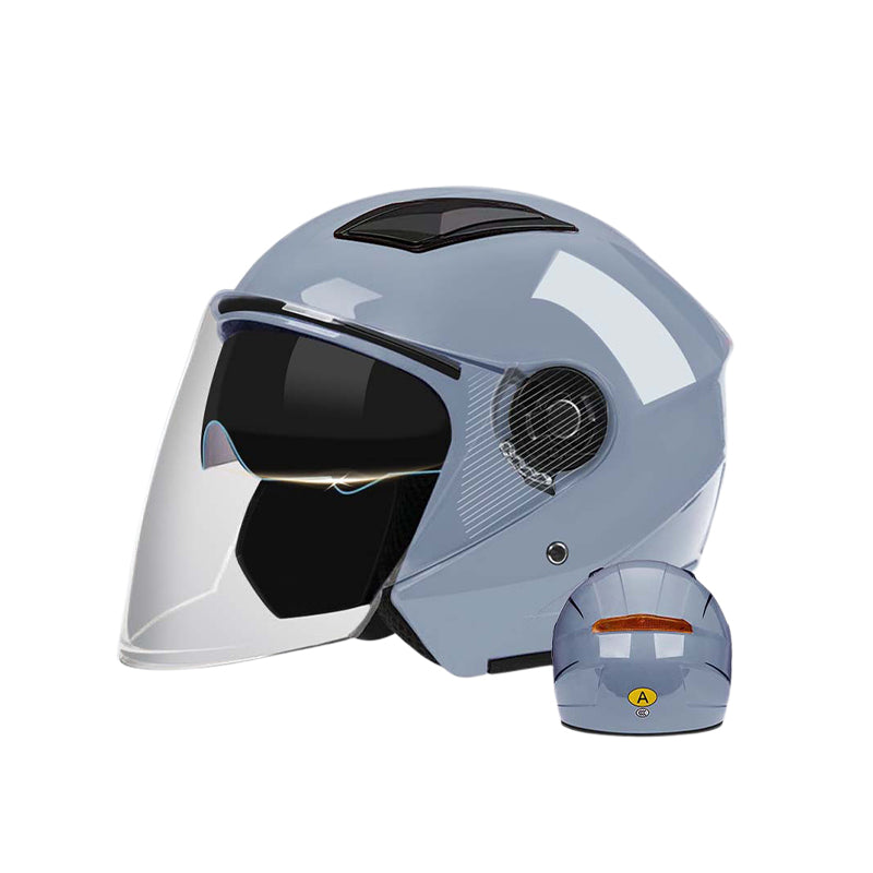xingguang 3C certification electric car helmet double windshield motorcycle four seasons universal half helmet helmet winter warm