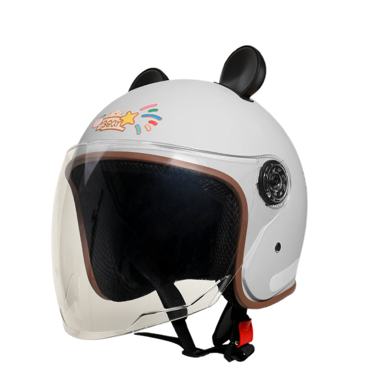 xingguang 3C certification female electric car helmet winter warm helmet double four-season universal battery motorcycle half helmet