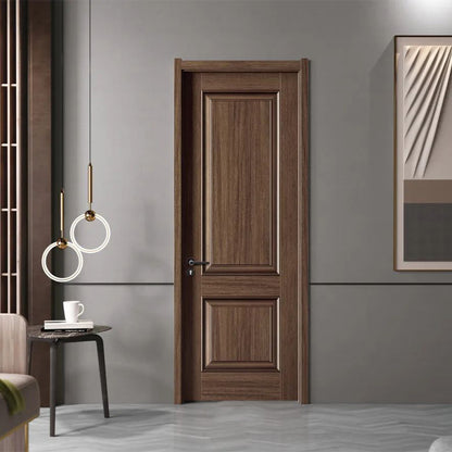 hongfeng Simple zero degree series   Wooden door  Steel and Wood Door Set Door Fashionable Light Luxury Carbon Crystal Wood Door Minimalist Household Door