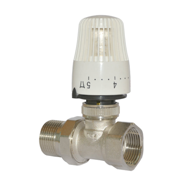shuangan Straight radiator thermostatic control valve DN15/DN20/DN25/DN32  Heating manifold Automatic temperature control head heater