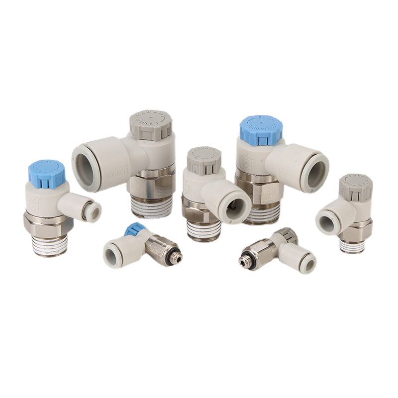 youboli Elbow type speed control valve Miniature pipe throttle valve pipe speed regulating valve