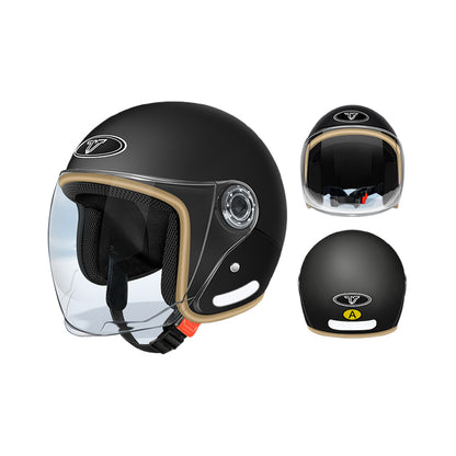 xingguang Children's helmet electric car baking paint helmet girl helmet thickened four seasons universal boy cartoon   High Definition Anti-fog Goggles Extra Deep