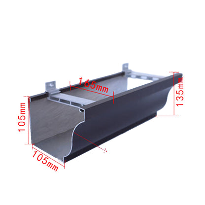 shunshui Profile with a thickness of 2.0mm. The gutter water trough is leak-proof and resistant to aging, which is a roof drainage pipe fitting(Please consult customer service for pricing)