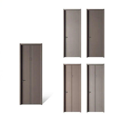 hongfeng Semi-permeable walnut Wooden door  Steel and wood door set door, fashionable and luxurious carbon crystal wood door
