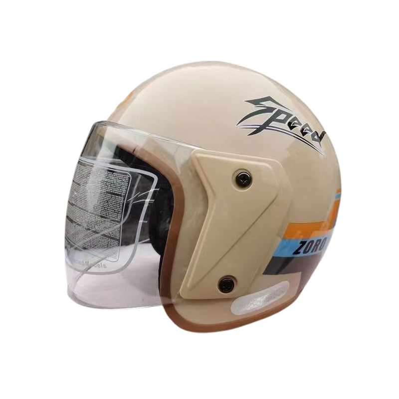 xingguang National standard certification electric car helmet men and women four seasons universal half helmet winter battery car warm helmet male   High Definition Anti-fog Lens