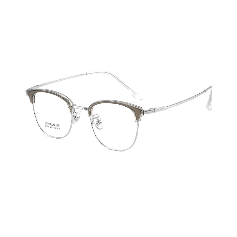 zhengbo Eyeglasses TR Metal Eyebrow 8166 Fashion simple small round frame