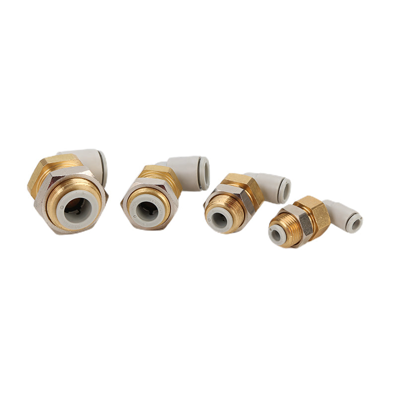 youboli Panel Mount Elbow  SMC type external thread gas pipe elbow quick insert gas pipe connector