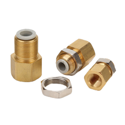 youboli Panel mount female thread  High pressure non-trip bulkhead straight gas connector