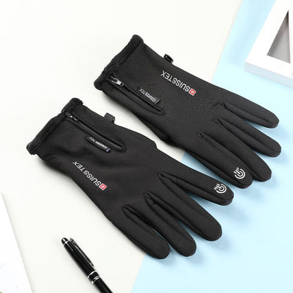 taiqi Thin Universal Riding Gloves Touch screen plush and thickened warm riding gloves, anti slip touch screen warm gloves, thickened plush warm gloves