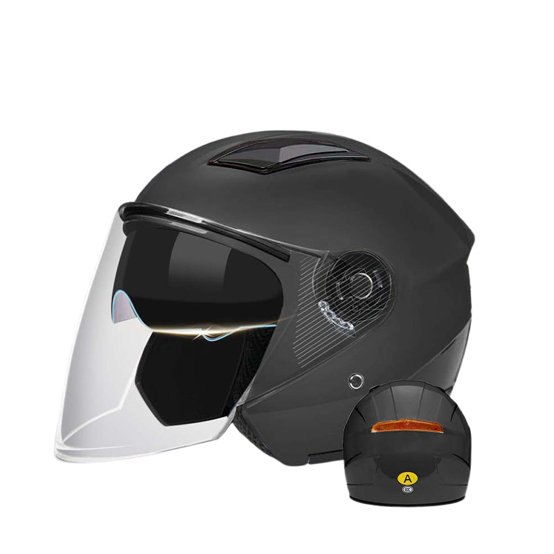 xingguang 3C certification electric car helmet double windshield motorcycle four seasons universal half helmet helmet winter warm