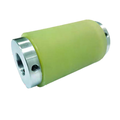 xindong pu rubber pulley(Please consult customer service for pricing)  Polyurethane coated rubber wheel double bearing non-powered roller