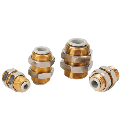 youboli Panel mount female thread  High pressure non-trip bulkhead straight gas connector