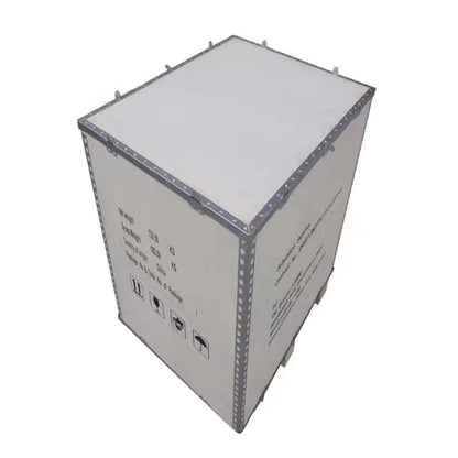 hongye Fumigation-free folded wooden crate with top and bottom iron tongues, logo printing(Please consult customer service for pricing) Custom export wooden box logistics packing box