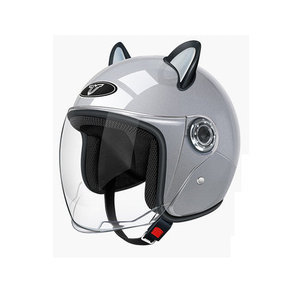 xingguang Children's helmet electric car baking paint helmet girl helmet thickened four seasons universal boy cartoon   High Definition Anti-fog Goggles Extra Deep
