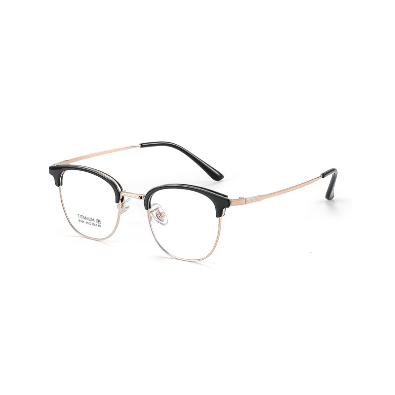 zhengbo Eyeglasses TR Metal Eyebrow 8166 Fashion simple small round frame