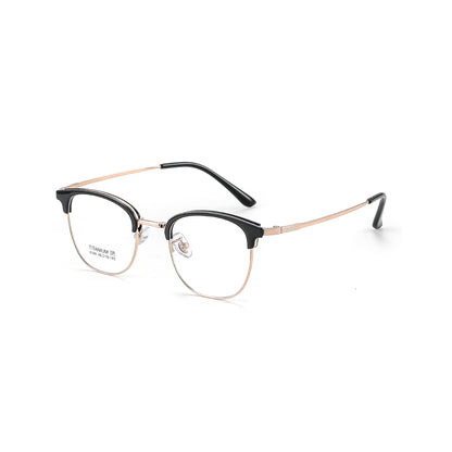 zhengbo Eyeglasses TR Metal Eyebrow 8166 Fashion simple small round frame