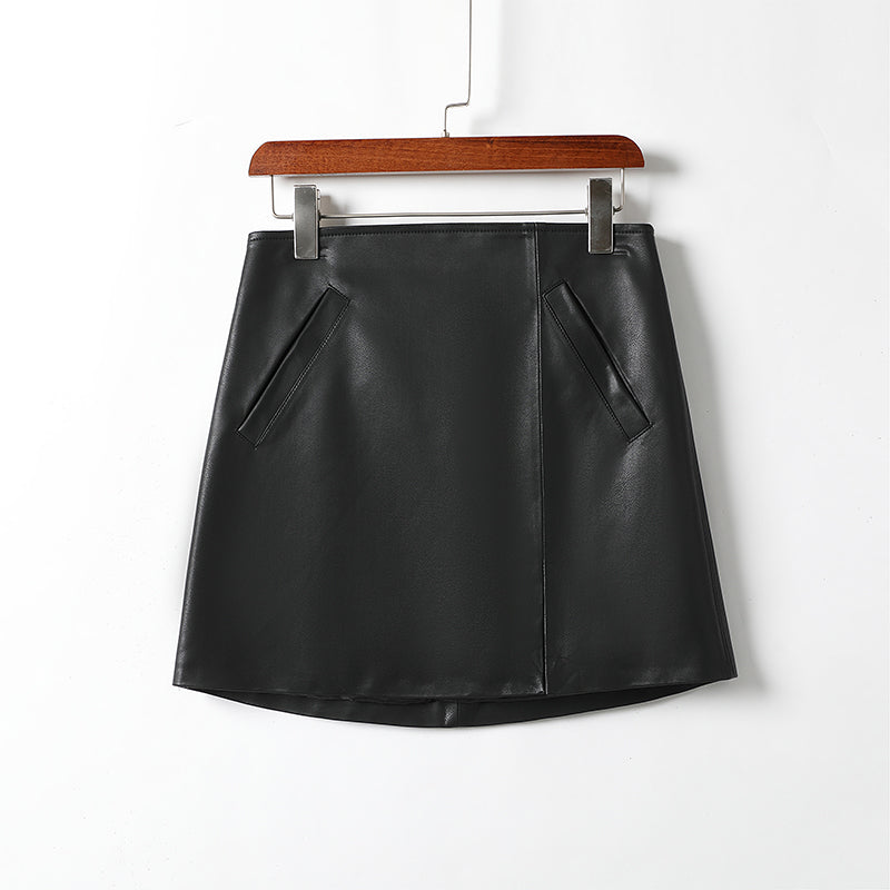 minwang PU Skirt 13MA0104